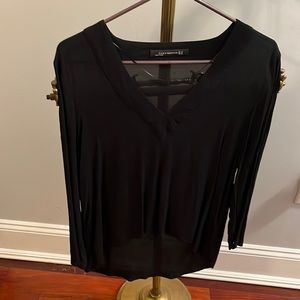 Sheer V neck top